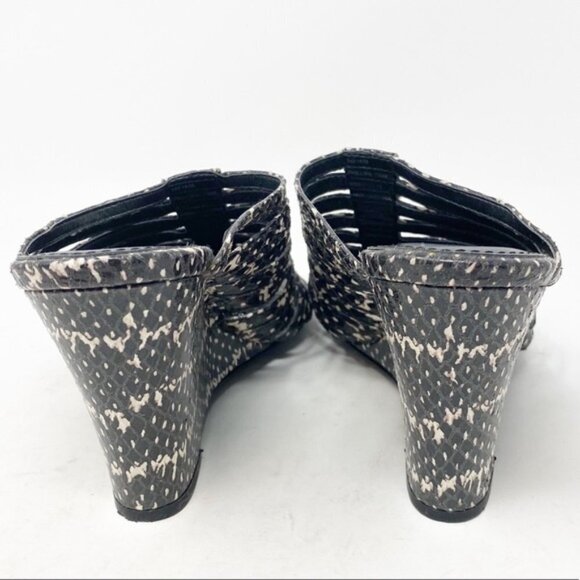 Calvin Klein Wedge Phillipa Snakeskin Strappy Shoe - Picture 9 of 13